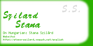 szilard stana business card